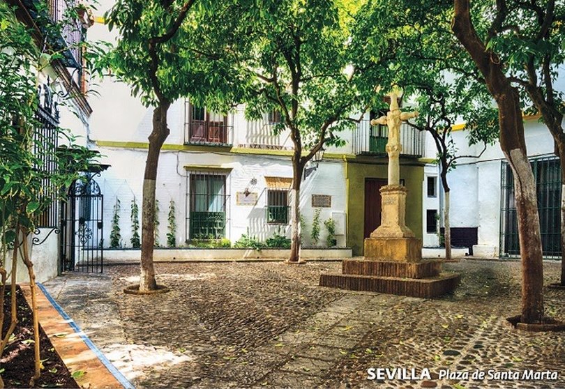 Filatelia - Tarjeta Postal - Plaza de Santa Marta (Sevilla) - 31.10.2018 (2)
